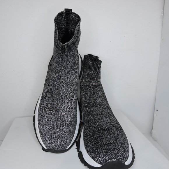 Guess Nollen High Top Logo sock Trainers silver black for women - Picture 3 of 5